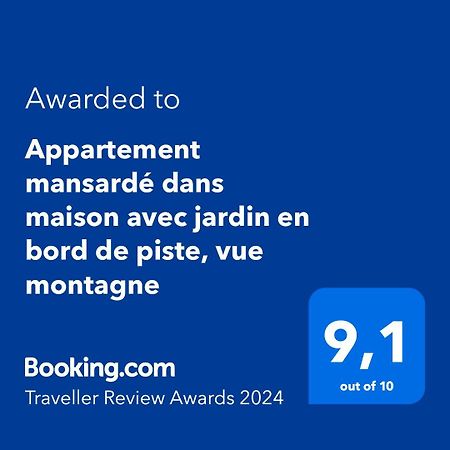 Logement Mansarde Dans Maison Avec Jardin En Bord De Piste, Vue Montagne Les Houches Luaran gambar