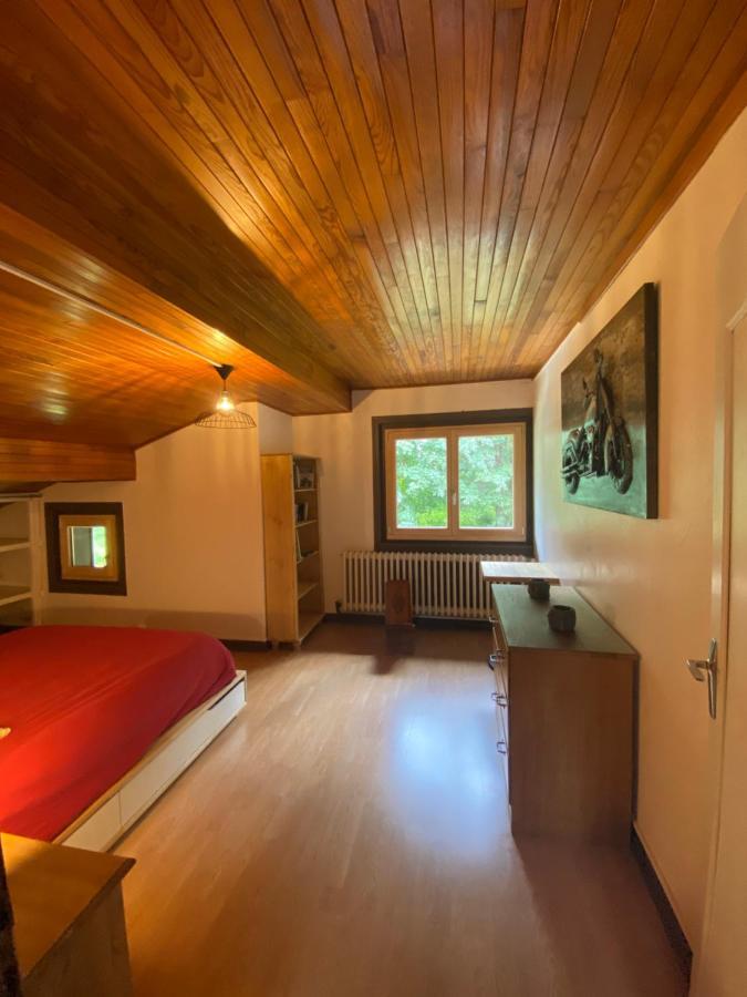 Logement Mansarde Dans Maison Avec Jardin En Bord De Piste, Vue Montagne Les Houches Luaran gambar