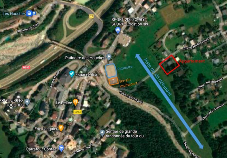 Logement Mansarde Dans Maison Avec Jardin En Bord De Piste, Vue Montagne Les Houches Luaran gambar