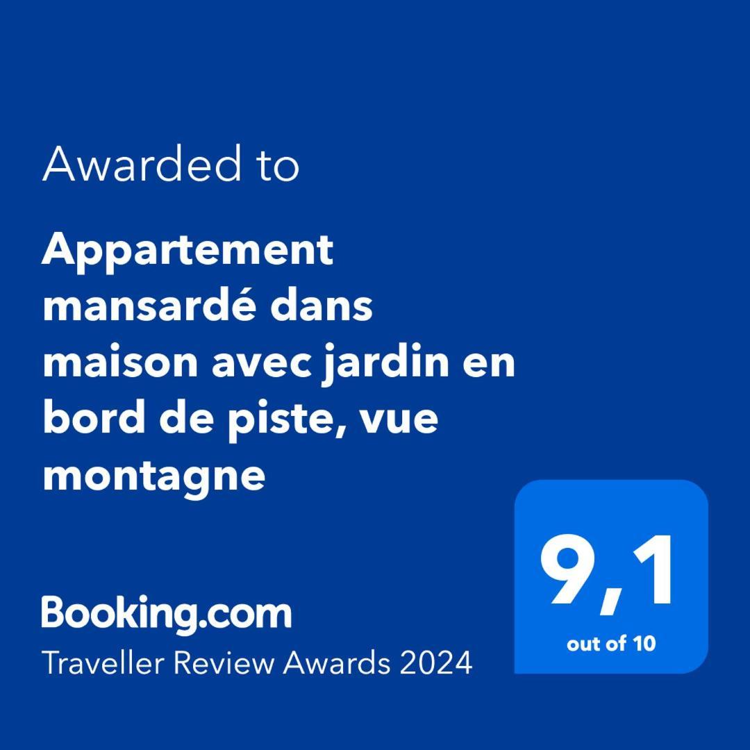 Logement Mansarde Dans Maison Avec Jardin En Bord De Piste, Vue Montagne Les Houches Luaran gambar