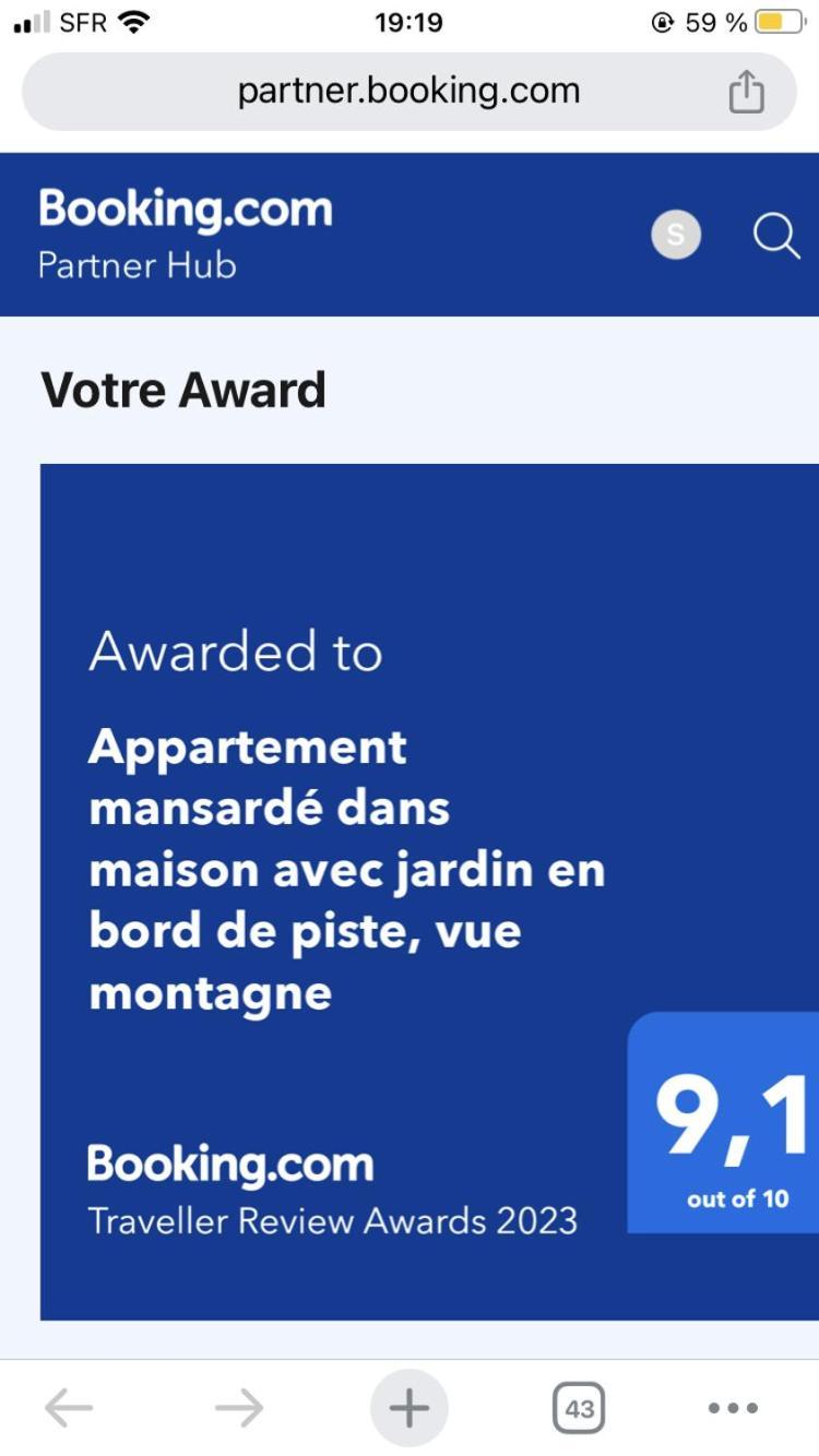 Logement Mansarde Dans Maison Avec Jardin En Bord De Piste, Vue Montagne Les Houches Luaran gambar